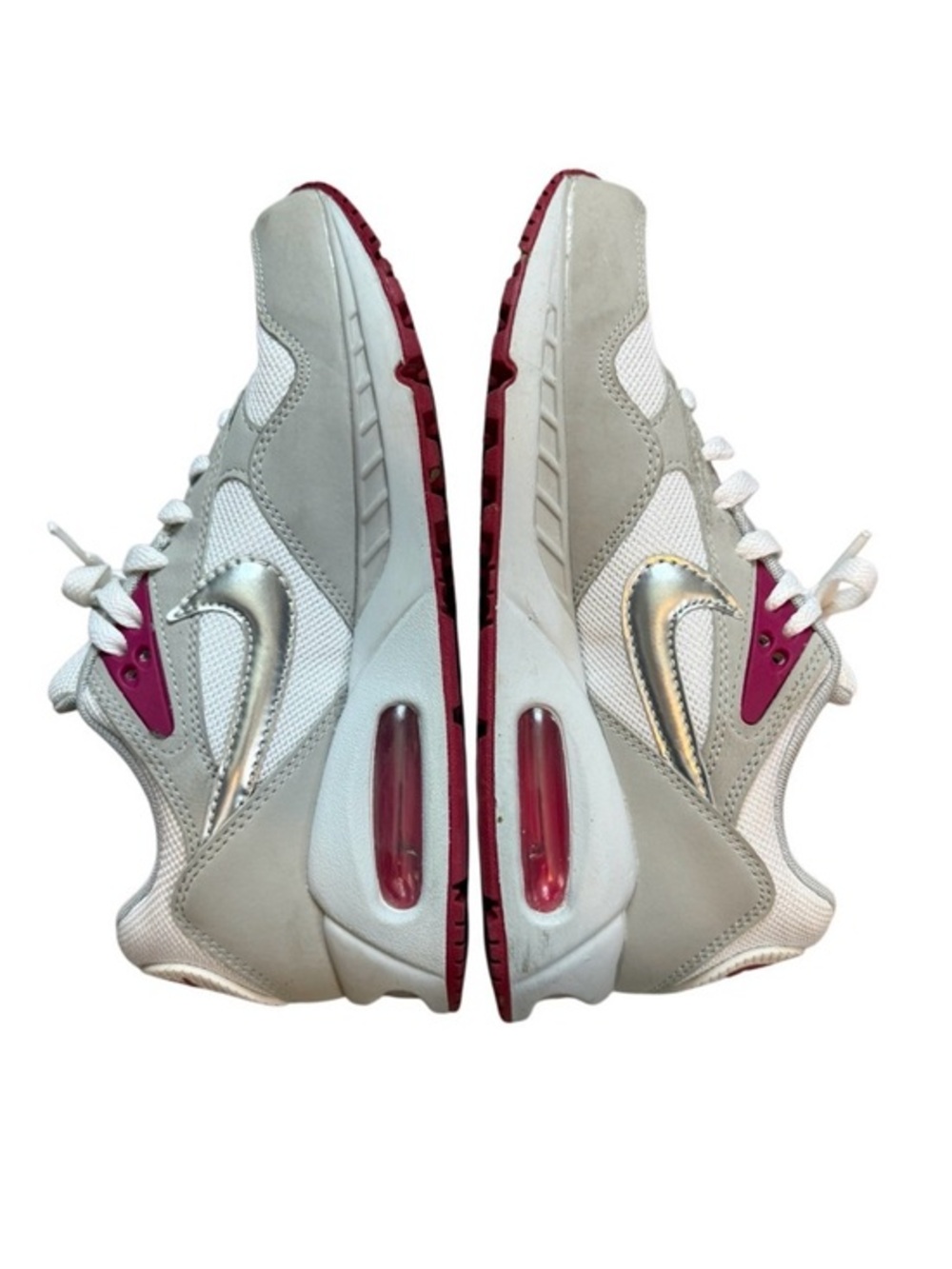 Nike Women's Air Max Correlate Grey White Pink Silver Size 7.5 Barbiecore Sporty